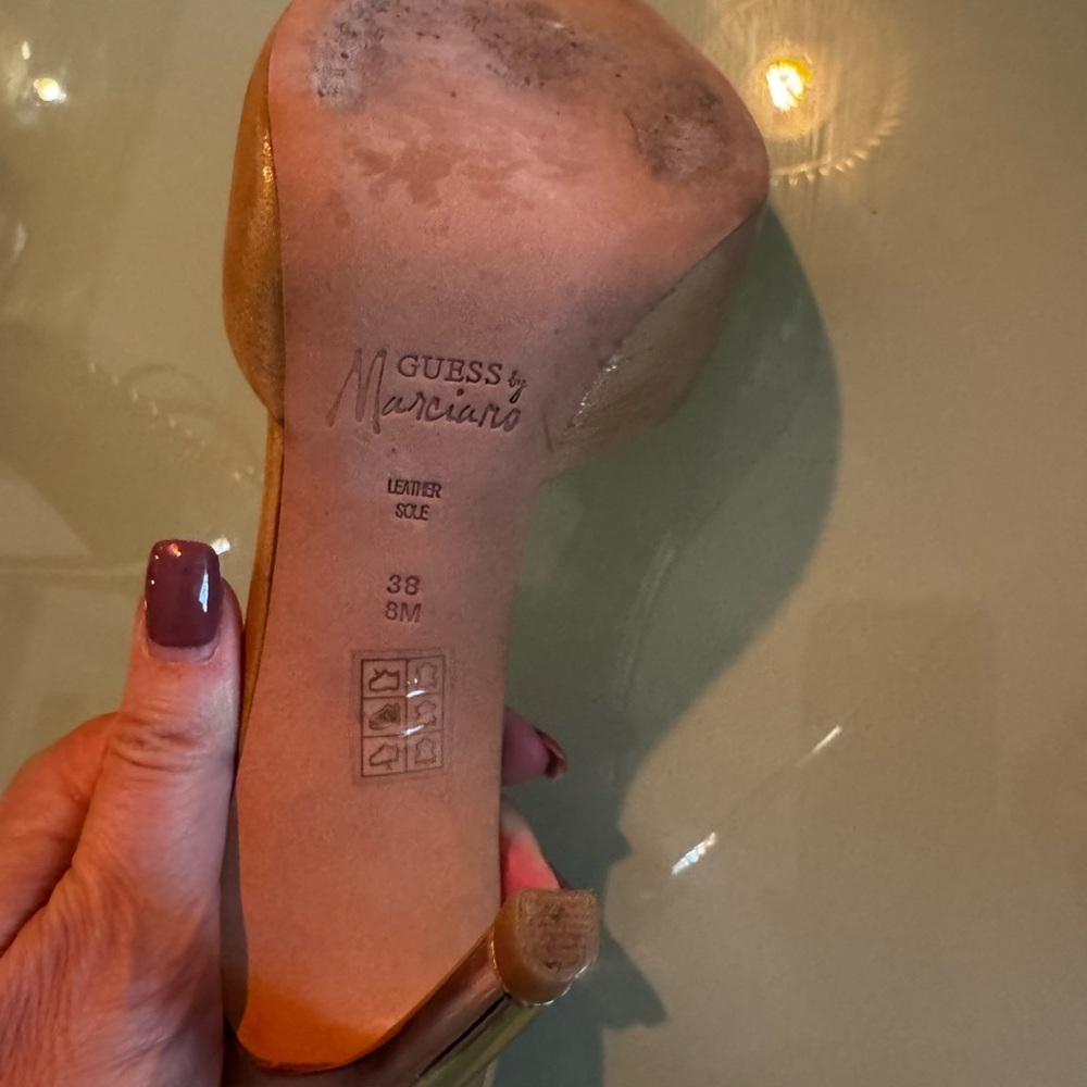 Guess by Marciano Gold Stiletto Heels - Picture 8 of 8